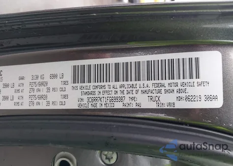 2015 Ram 1500 Express from USA, damaged, VIN 3C6RR7KT1FG699387
